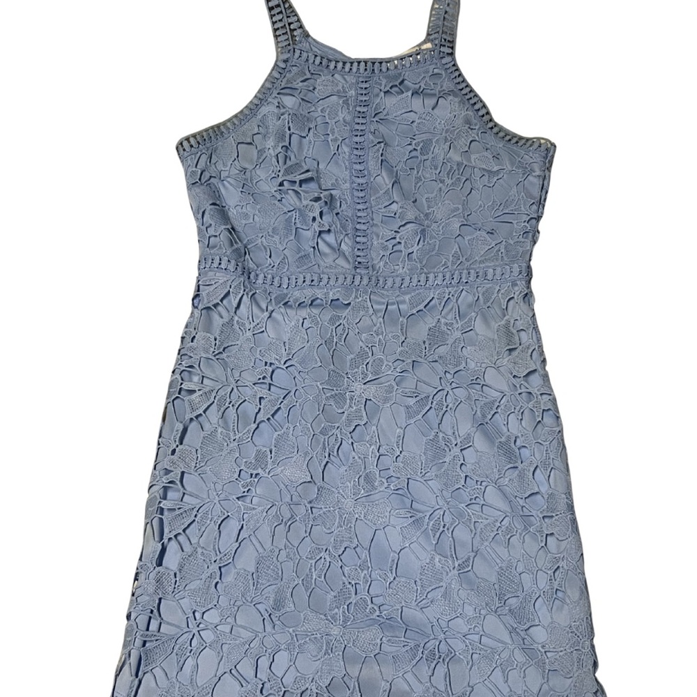 She + Sky Light Blue Lace Dress